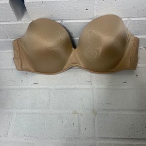Cacique Women’s Size 42D Strapless Bra, Color Tan